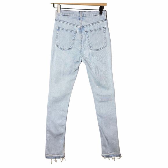 Cotton Citizen Split Skinny Leg Light Wash Button Fly Women’s Size 24 - Picture 2 of 10